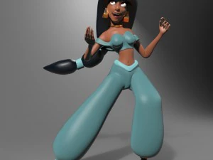 princess jasmine rigged 3D Model