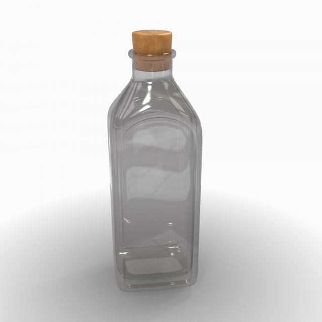 bottle 3D Model .c4d .max .obj .3ds .fbx .stl .blend 