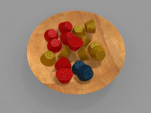 bowl with candy 3D Model
