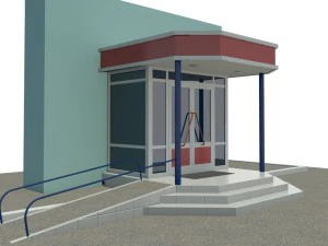 entrada a la tienda Modelo 3D