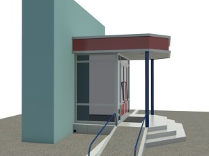 entrance to shop Modelo 3D