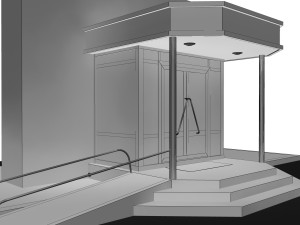 entrance to shop Modelo 3D