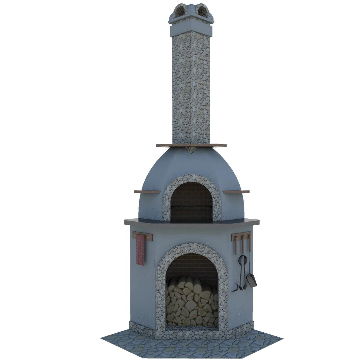 grill oven 3D Model .c4d .max .obj .3ds .fbx .stl .blend 