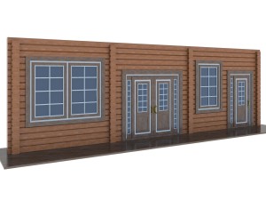 model of wooden windows and doors two colors 3D 모델