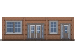 model of wooden windows and doors two colors Modelo 3D