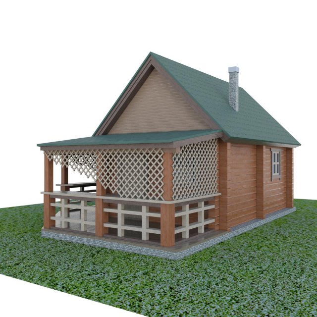 lodge country 3D Model .c4d .max .obj .3ds .fbx .stl .blend 