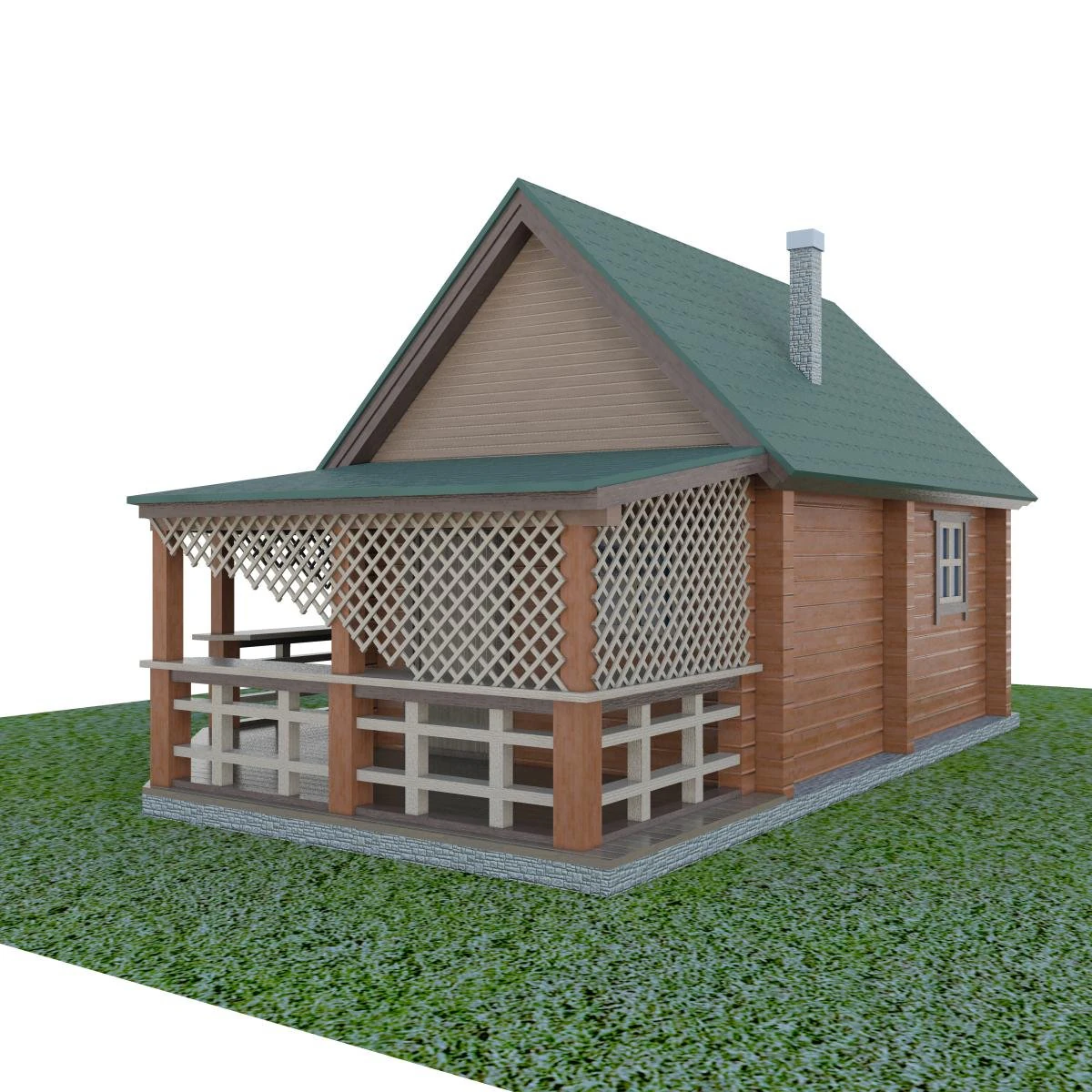 lodge country 3D Model .c4d .max .obj .3ds .fbx .stl .blend 