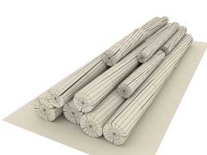 old logs 3D Model