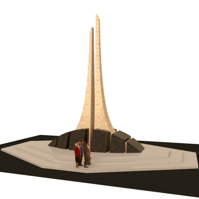 monument of granite and marble 3D मॉडल .c4d .max .obj .3ds .fbx .stl .blend 