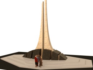 monument of granite and marble Modèle 3D