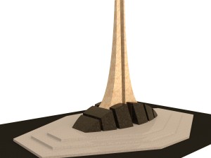 monument of granite and marble 3D मॉडल