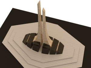 monument of granite and marble 3D मॉडल
