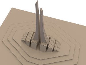 monument of granite and marble 3D मॉडल