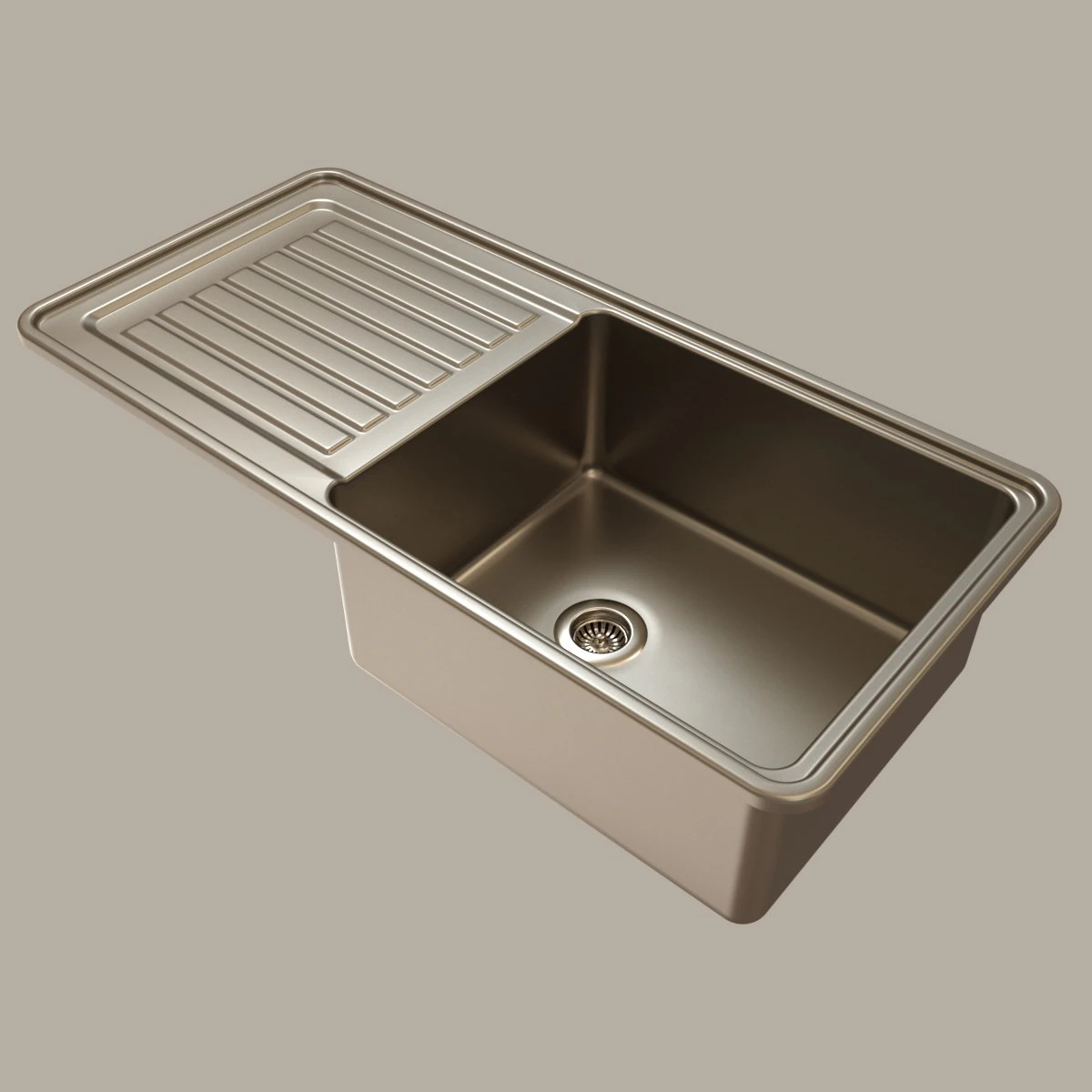 stainless steel kitchen sink 3D Model .c4d .max .obj .3ds .fbx .stl .blend 