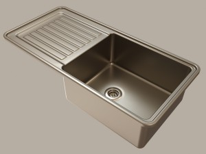 stainless steel kitchen sink 3D Model