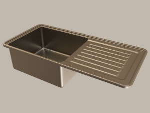 stainless steel kitchen sink 3D Model