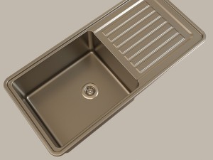 stainless steel kitchen sink 3D Model