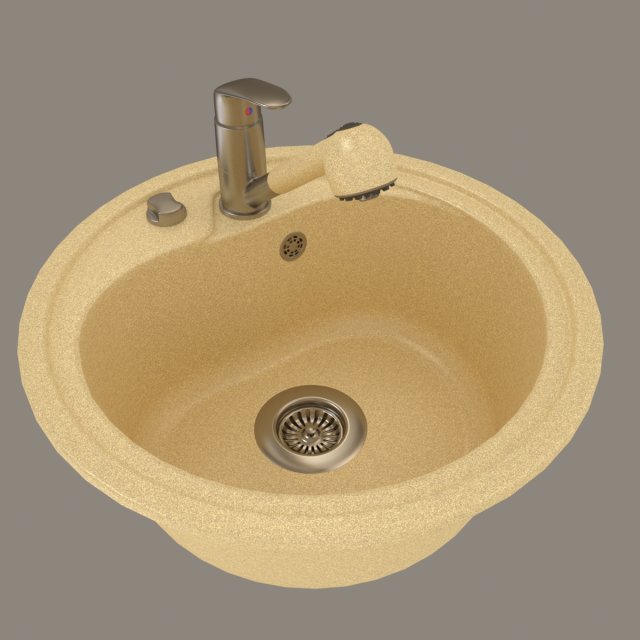 kitchen sink Model 3D .c4d .max .obj .3ds .fbx .stl .blend 