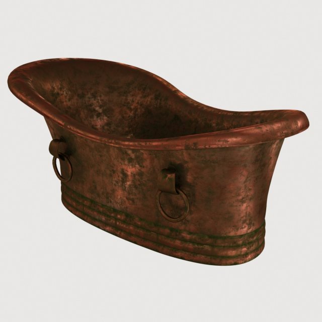 old copper bath Modèle 3D .c4d .max .obj .3ds .fbx .stl .blend 
