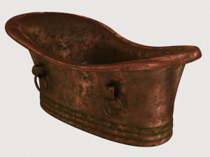 old copper bath 3D 모델