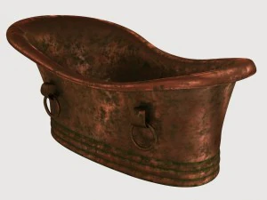 стара мідна ванна 3D Модель