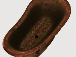old copper bath Modèle 3D