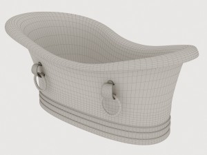 old copper bath Modèle 3D