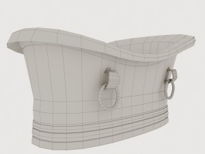 old copper bath Modèle 3D