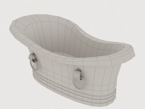 old copper bath Modèle 3D
