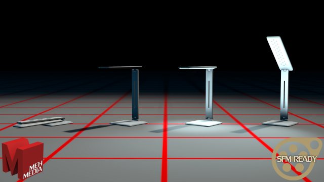 led lamp - source filmmaker ready 3D Model .c4d .max .obj .3ds .fbx .stl .blend 