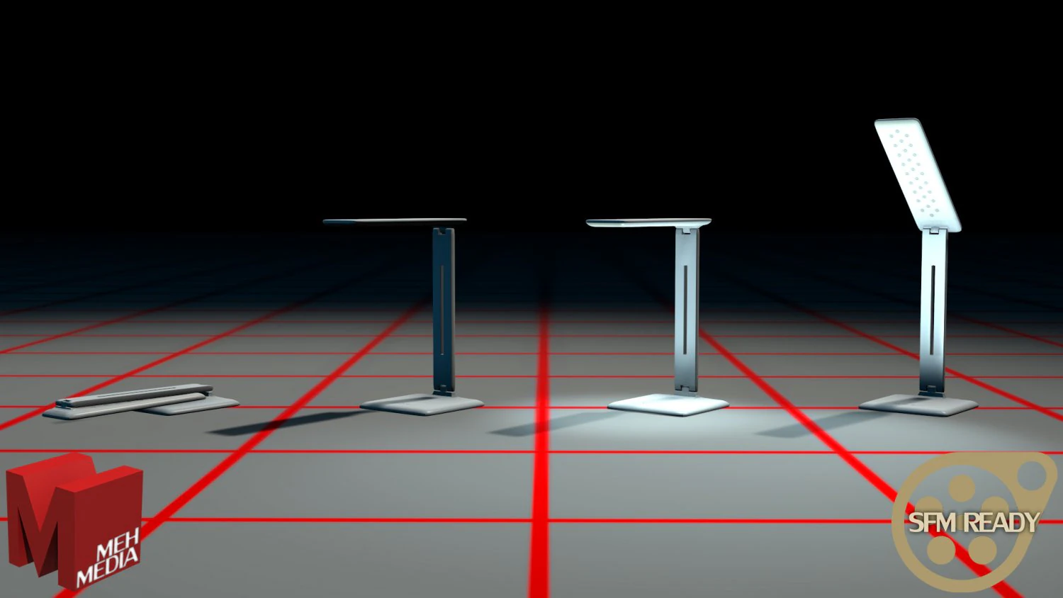 led lamp - source filmmaker ready 3D Model .c4d .max .obj .3ds .fbx .stl .blend 