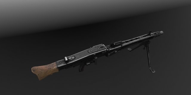mg42 german machine Model 3D .c4d .max .obj .3ds .fbx .stl .blend 