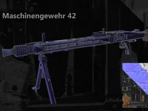 mg42 german machine 3D Model