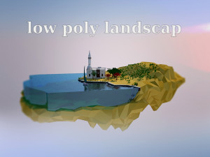 Low poly landscap 3D-Modell