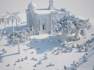 Low poly landscap 3D-Modell
