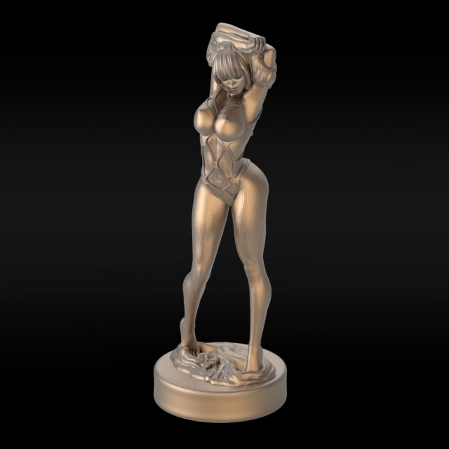 girl anime 3 Modelo de impresión 3D .c4d .max .obj .3ds .fbx .stl .blend 