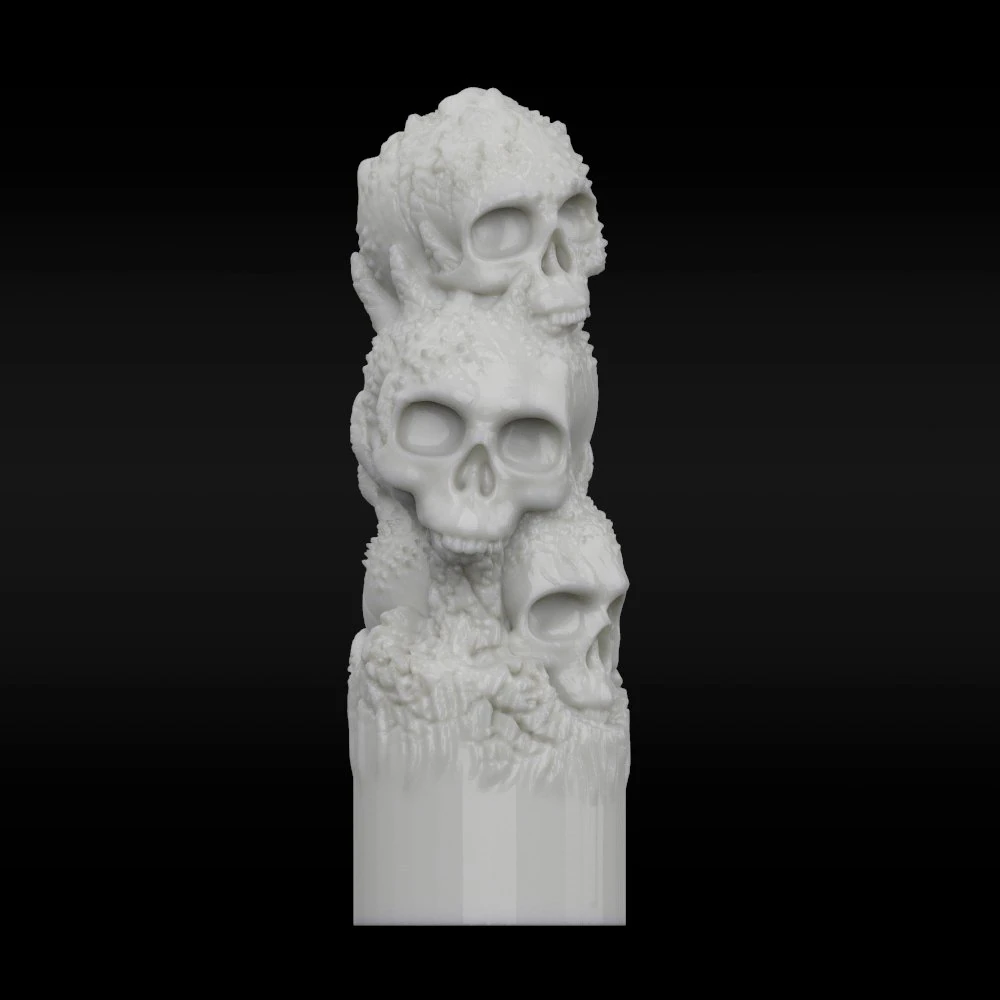 candle skull 3D Print Model .c4d .max .obj .3ds .fbx .stl .blend 