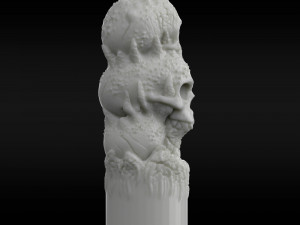 candle skull 3D-printmodel