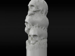 candle skull 3D-printmodel