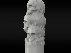 candle skull 3D Print Model