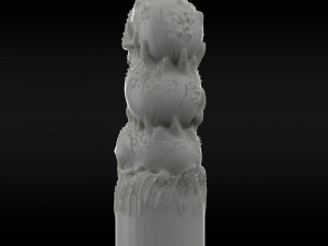 candle skull 3D-printmodel