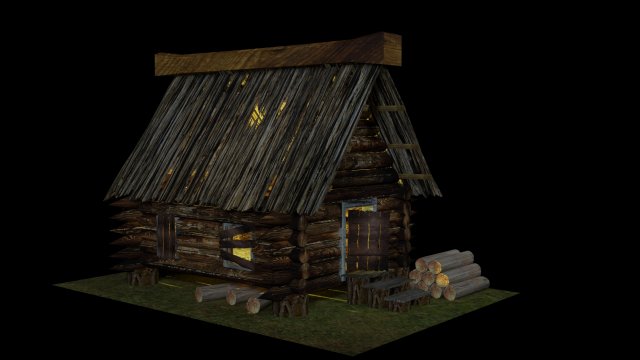 old house 3D 모델 .c4d .max .obj .3ds .fbx .stl .blend 