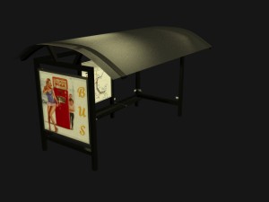 bus stop 3D Модель