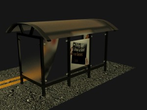 bus stop 3D Модель