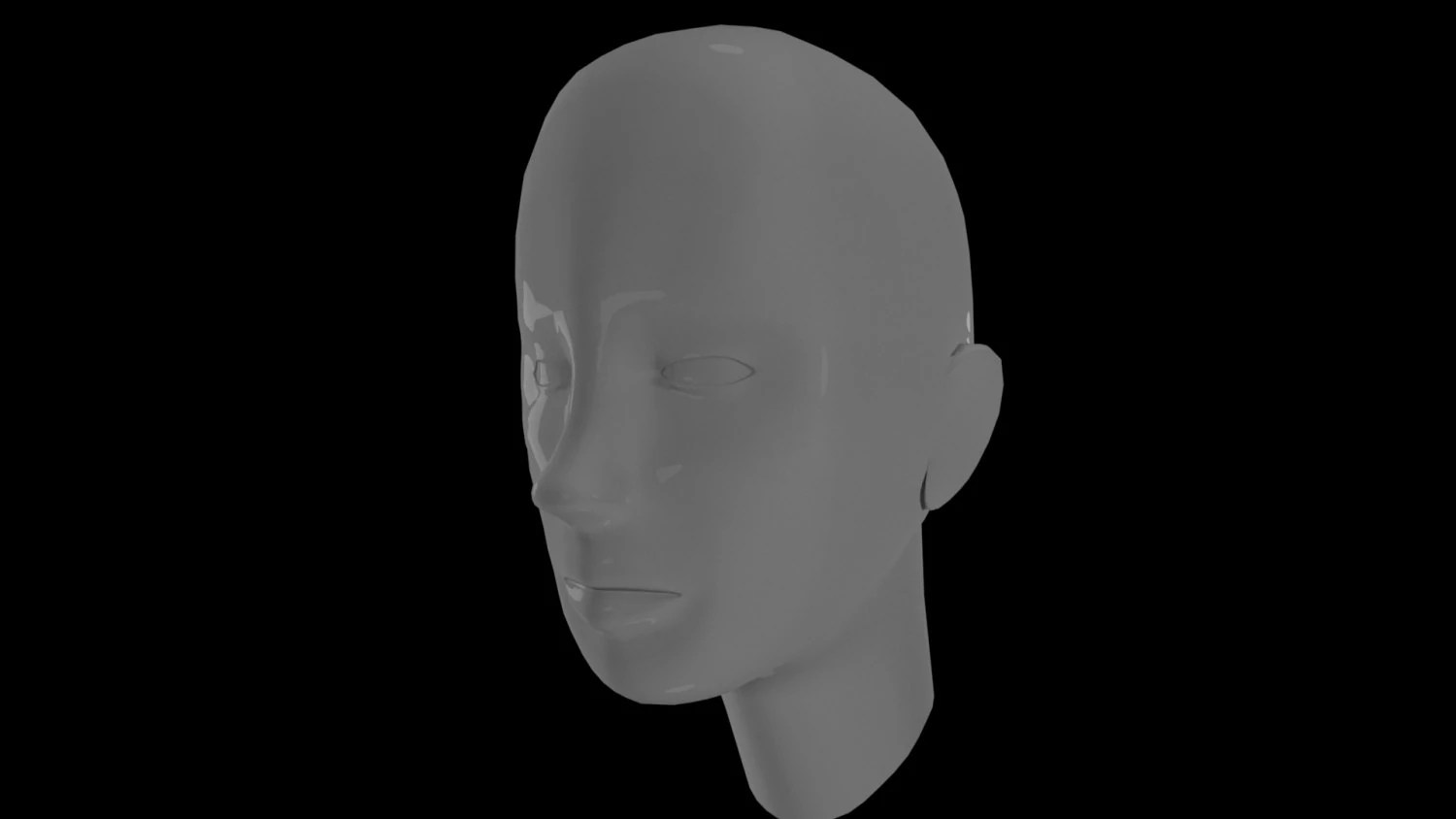 female head 3D Model .c4d .max .obj .3ds .fbx .stl .blend 