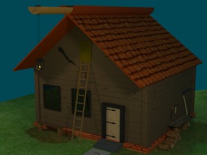 wooden house 3D 模型