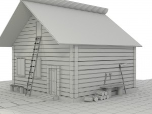 wooden house 3D Model