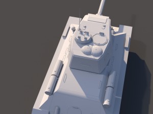 tank t-34-85 low poly model 3D Model