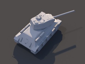 tank t-34-85 low poly model 3D Model