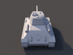 tank t-34-85 low poly model 3D Model